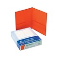 Oxford Twin Portfolio Folders, Orange, 25/Box (OXF 57510)