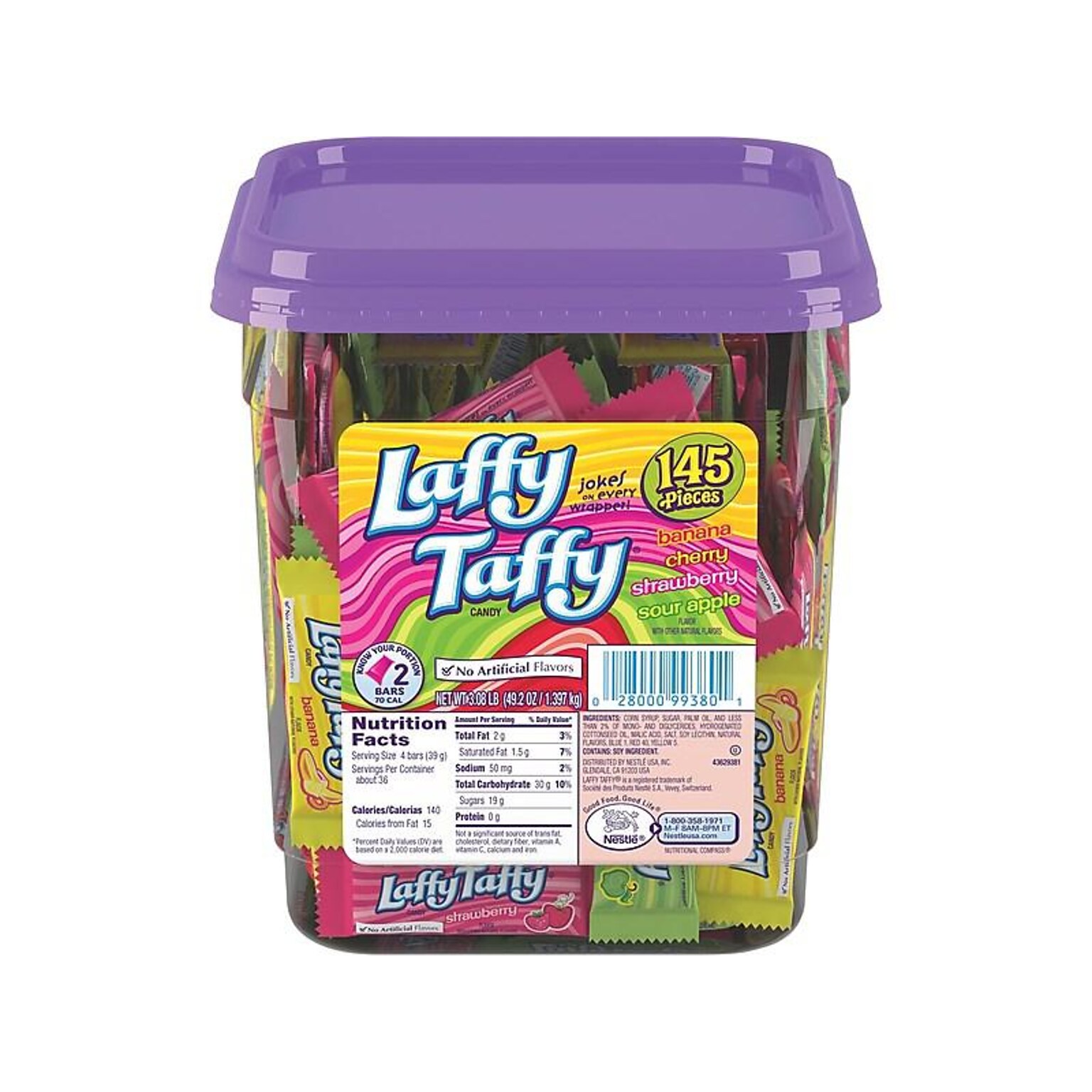 Laffy Taffy Chewy Candy, Assorted, 49.2 Oz. (209-00119)