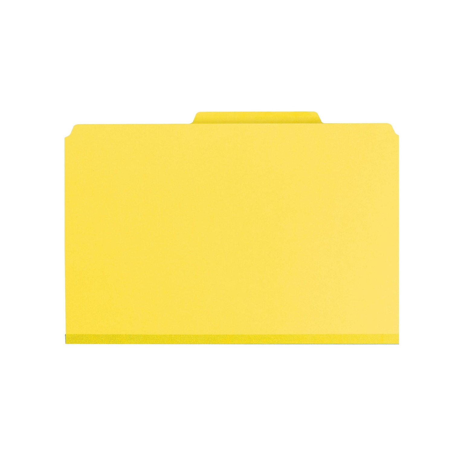 Smead Pressboard Classification Folders with SafeSHIELD Fasteners, 2 Expansion, Legal Size, 2 Dividers, Yellow, 10/Box (19034)