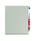 Smead End Tab Pressboard Classification Folders with SafeSHIELD Fasteners, Letter Size, 3 Dividers, Gray/Green, 10/Box (26820)