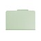 Smead Pressboard Classification Folders with SafeSHIELD Fasteners, Legal Size, 1 Divider, Gray/Green