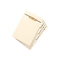 Smead Folder Dividers with Fastener, Side 1/5-Cut Tab, Letter Size, Manila, 10/Box (35605)