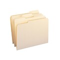 Smead WaterShed File Folders, Reinforced 1/3-Cut Tab, Letter Size, Manila, 100/Box (10314)