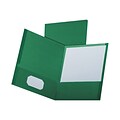 Oxford Linen 2-Pocket Portfolio Folders, Hunter Green, 25/Box (53434EE)