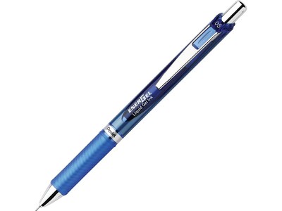 Pentel EnerGel RTX Retractable Gel Pens, Needle Tip Fine Point, Blue Ink, 3/Pack (BLN75BP3C)
