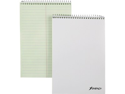 Ampad Steno Book, 6 x 9, Gregg Ruled, Green Tint, 80 Sheets/Pad, 6 Pads/Pack (TOP 25-278)