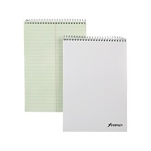 Ampad Steno Book, 6 x 9, Gregg Ruled, Green Tint, 80 Sheets/Pad, 6 Pads/Pack (TOP 25-278)