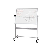 Best-Rite Deluxe Porcelain Dry-Erase Whiteboard, Anodized Aluminum Frame, 5 x 4 (668AF-DD)