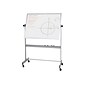 Best-Rite Deluxe Porcelain Dry-Erase Whiteboard, Anodized Aluminum Frame, 5' x 4' (668AF-DD)