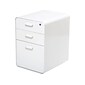 Poppin Stow 3-Drawer Mobile Vertical File Cabinet, Letter/Legal Size, Lockable, 24"H x 15.75"W x 20"D, White (100425)