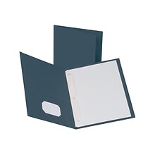 Oxford Twin Fastener Folders, Dark Blue, 25/Box (OXF 57738)
