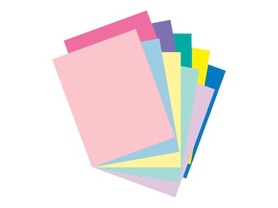 Pacon Array 65 lb. Cardstock Paper, 8.5 x 11, Assorted Colors, 250 Sheets/Pack (101195)