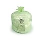 BioTuf 60-64 Gallon Compostable Industrial Trash Bag, 47" x 60", Low Density, 0.8 Mil, Green, 125 Bags/Box, 5 Rolls