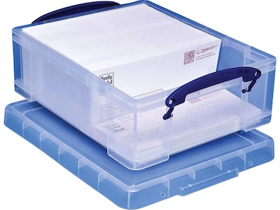 Really Useful Box® 8.1 Liter Snap Lid Storage Bin, Clear (8.1L CL)