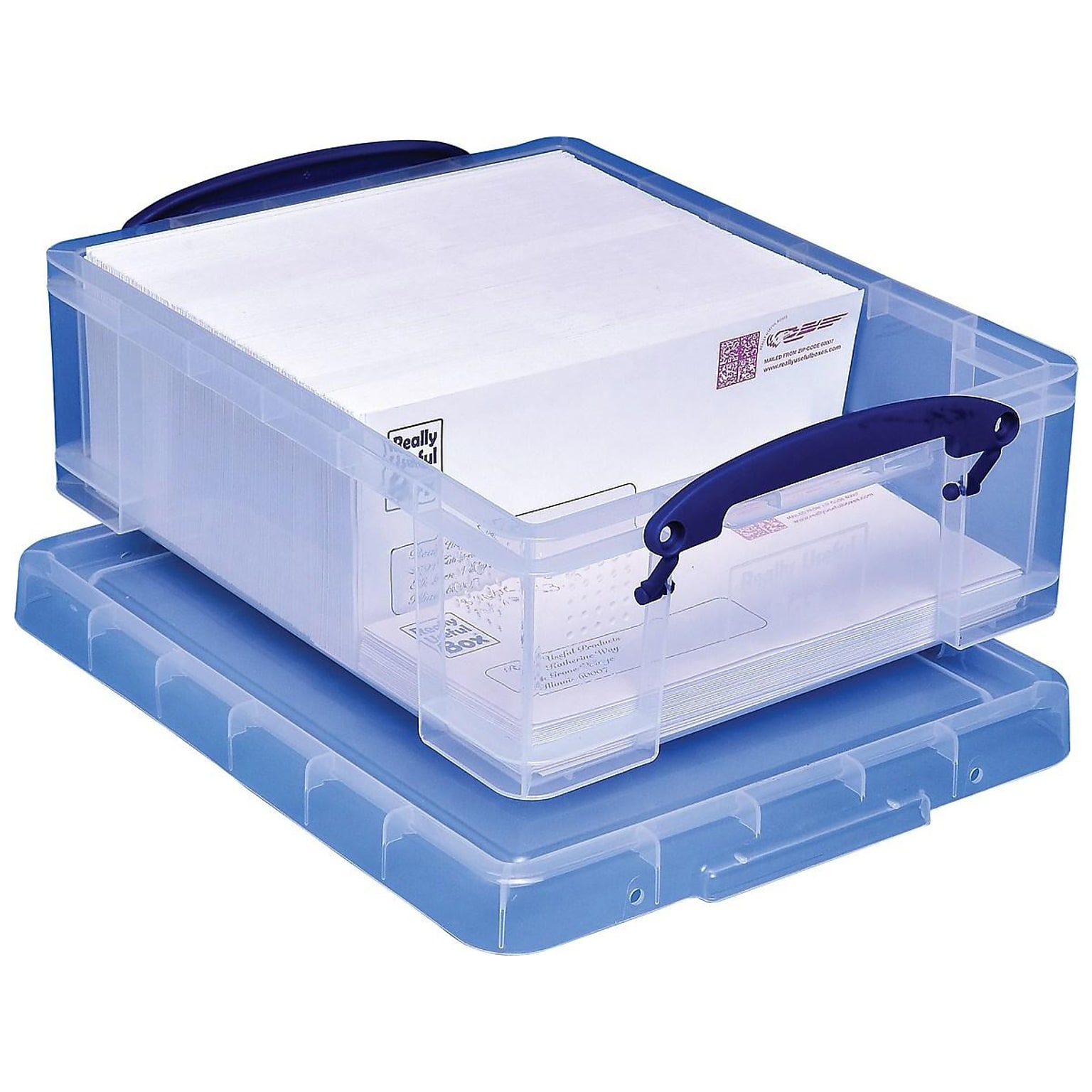 Really Useful Box® 8.1 Liter Snap Lid Storage Bin, Clear (8.1L CL)
