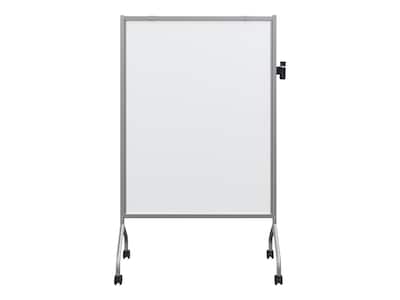 Essentials by Balt Mobile Magnetic Dry-Erase Whiteboard, Anodized Aluminum Frame, 6 x 4 (62542)