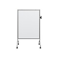 Essentials by Balt Mobile Magnetic Dry-Erase Whiteboard, Anodized Aluminum Frame, 6 x 4 (62542)