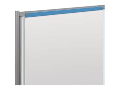 Essentials by Balt Mobile Magnetic Dry-Erase Whiteboard, Anodized Aluminum Frame, 6' x 4' (62542)