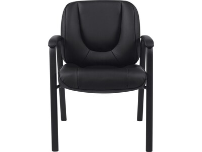 Global Offices To Go Faux Leather Guest Chair, Black (OTG3915B)