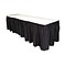 Table Mate Linen Soft 14W x 29D Solid Skirt, Black (TBL-LS2914-BK)
