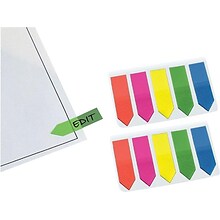 Redi-Tag Arrow Flags, Assorted Colors, 0.47 Wide, 50 Flags/Pad, 5 Pads/Pack (32118)