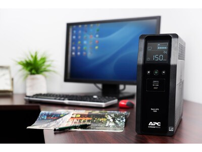 APC Back-UPS Pro BN UPS, 1500VA, 10 Outlets, 2 USB Charging Ports, AVR, LCD interface Black (BN1500M2)