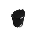 simplehuman Plastic Indoor Step Trash Can with Lid, 13 Gallons, Black (CW1355)