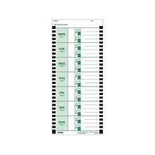 Lathem Time Cards for 2100HD/800P Time Clocks, 100/Box (E8-100)