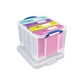 Really Useful Box 32 Liter Snap Lid Storage Bin, Clear, 3/Pack (32LC-PK3C)