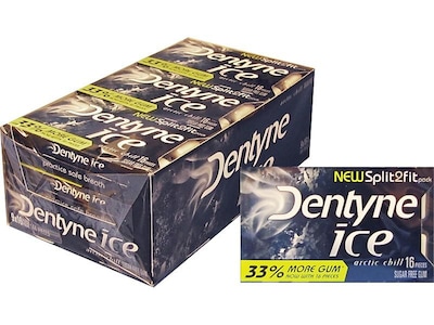 Dentyne Ice Sugar Free Gum, Arctic Chill, 9/Box (AMC31240)