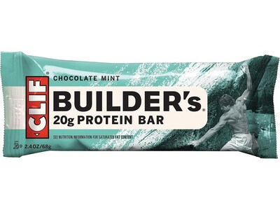 Clif Bar Builder's Chocolate Mint Protein Bar, 2.4 oz., 12 Bars/Box (CCC160044)
