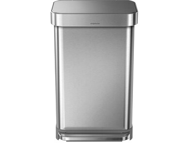 simplehuman Indoor Step Trash Can, Brushed Stainless Steel, 12 Gal. (CW2024)
