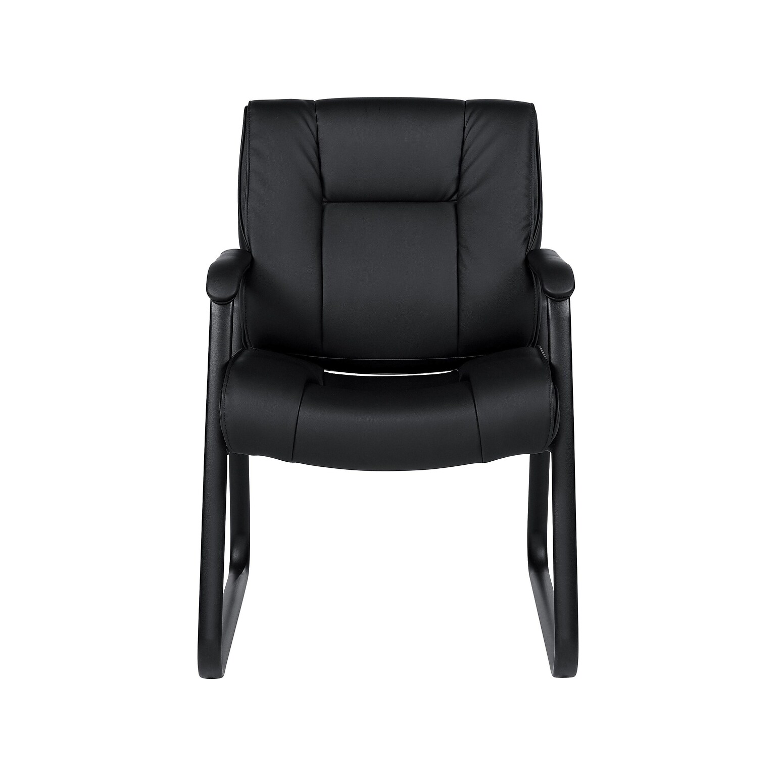 Offices to Go Luxhide Guest Chair, Black (OTG2782)