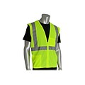 Protective Industrial Products High Visibility Zipper Safety Vest, ANSI Class R2, Lime Yellow, 2XL (