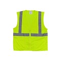 Protective Industrial Products High Visibility Sleeveless Safety Vest, ANSI Class R2, Lime Yellow, 3