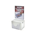 Azar Locking Plastic Suggestion Box, White (206387)