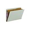 Smead End Tab Pressboard Classification Folders with SafeSHIELD Fasteners, Legal Size, 2 Dividers, G