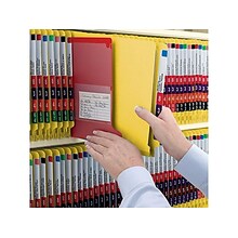 Smead End Tab Pressboard Classification Folders with SafeSHIELD Fasteners, Letter Size, Yellow, 10/B
