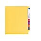 Smead End Tab Pressboard Classification Folders with SafeSHIELD Fasteners, Letter Size, Yellow, 10/Box (26789)