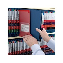 Smead End Tab Pressboard Classification Folders with SafeSHIELD Fasteners, Legal Size, Dark Blue, 10