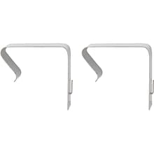 Quartet Cubicle Hangers, Silver, 1/Pair (7501)