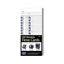 Lathem Time Cards for 1500E Time Clock, 100/Pack (E100)