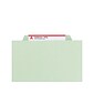 Smead Pressboard Classification Folders with SafeSHIELD Fasteners, Legal Size, 2 Dividers, Gray/Green, 10/Box (19076)
