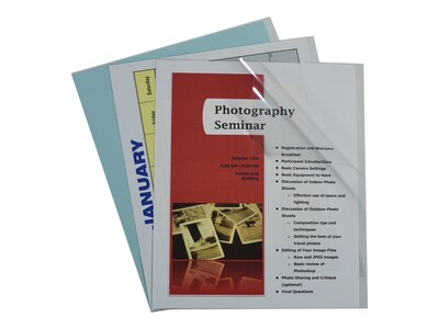 C-Line Punchless Report Covers, Letter, Clear, 100/Box (31357)