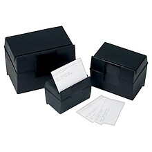 Oxford Index Card File Box, 300-Card Capacity, Black (01351)