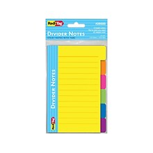 Redi-Tag Divider Notes with Tabs, 4 Wide Assorted Colors, 60/Pk (29500)