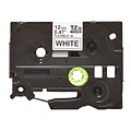 Brother P-touch TZe-FX231 Laminated Flexible ID Label Maker Tape, 1/2 x 26-2/10, Black on White (T