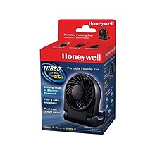 Honeywell Turbo on the Go 6.44H 1 Speed Portable Fan, Black (HTF090B)