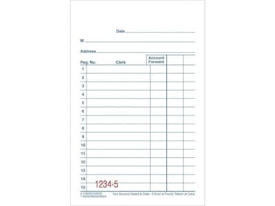 Adams 2-Part Carbonless Sales Orders, 5.63L x 3.34W, 50 Sets/Book, 10/Pack (DC3510)
