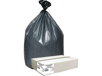 Berry Global Platinum Plus 33 Gallon Industrial Trash Bag, 33 x 40, Low Density, 1.35 mil, Gray, 1